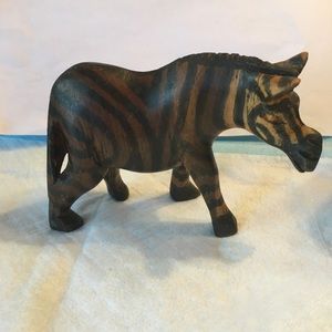 Kenyan hand carved wooden zebra